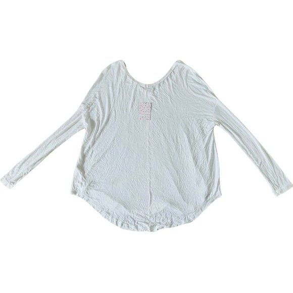 Free People Moonshine White V-Neck Tunic Top Small - Picture 5 of 9